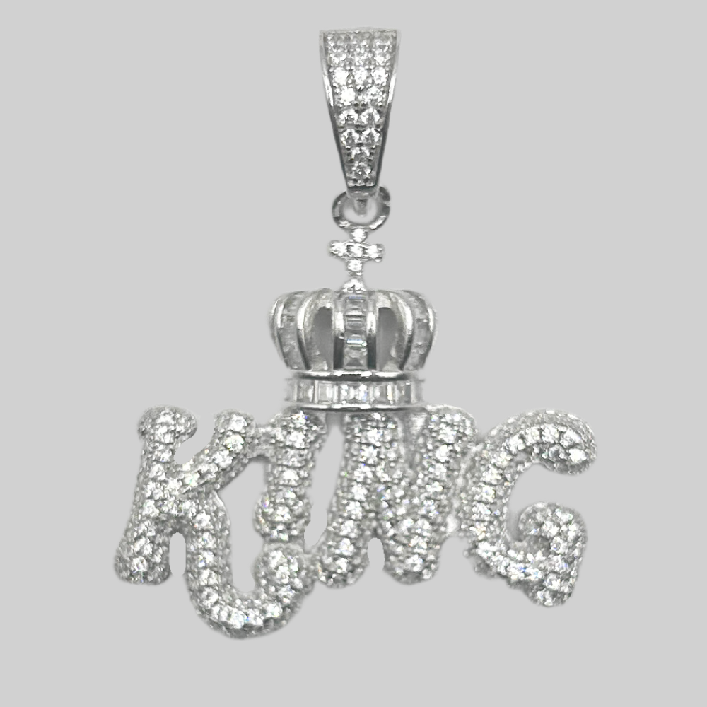 Zilveren king hanger - 925 zilver -
