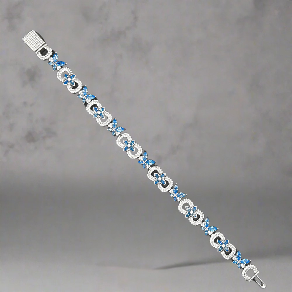 ICED OUT 'VLINDER' ARMBANDEN - 925 ZILVER -