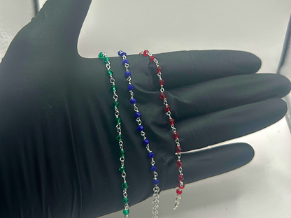 Kralen armband - 925 zilver -