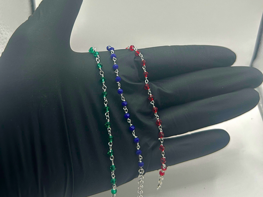 Kralen armband - 925 zilver -