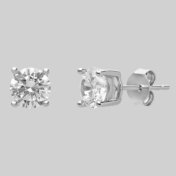 Zilveren zirkonia oorbellen - 925 zilver -