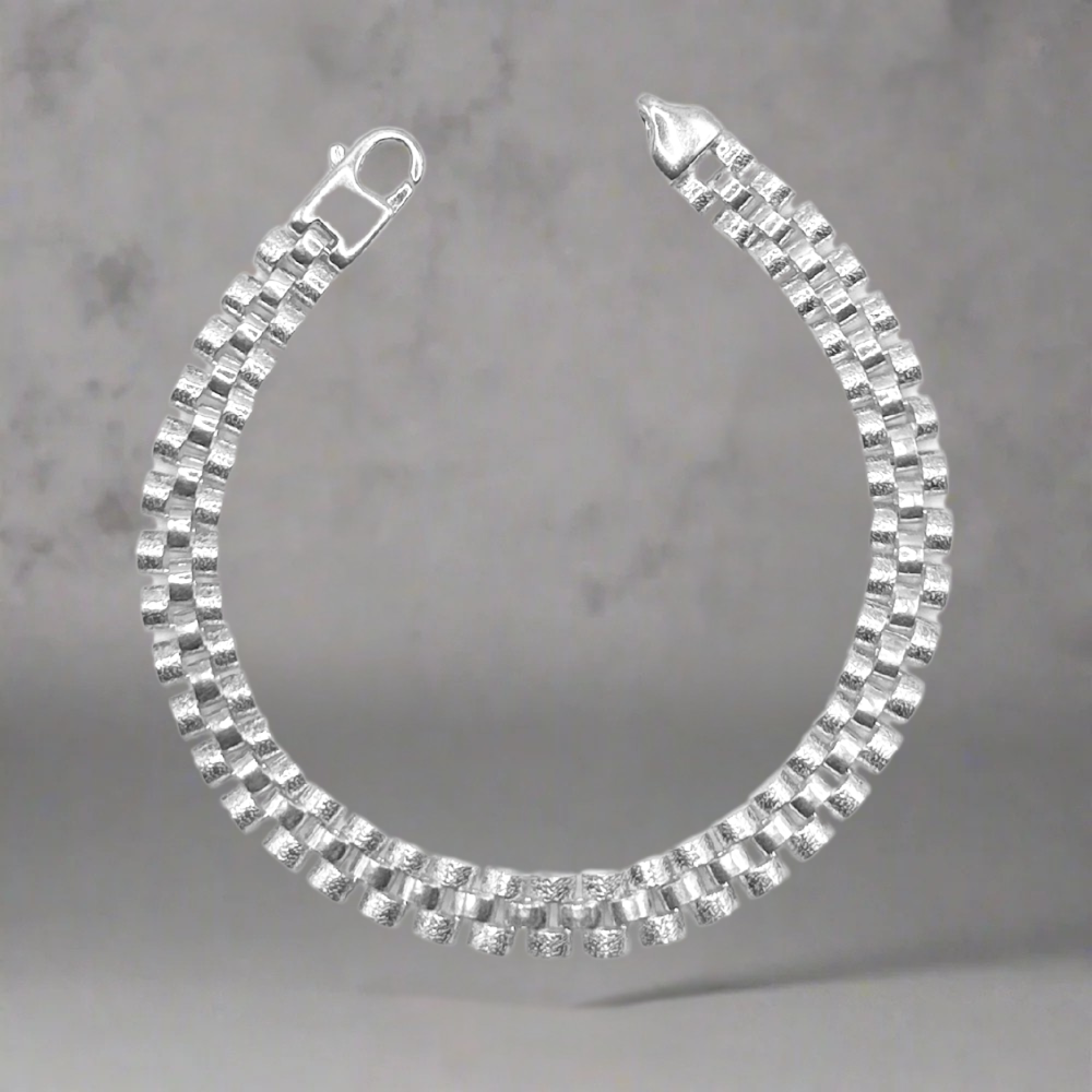 Zilveren schakel armbanden - 925 zilver -