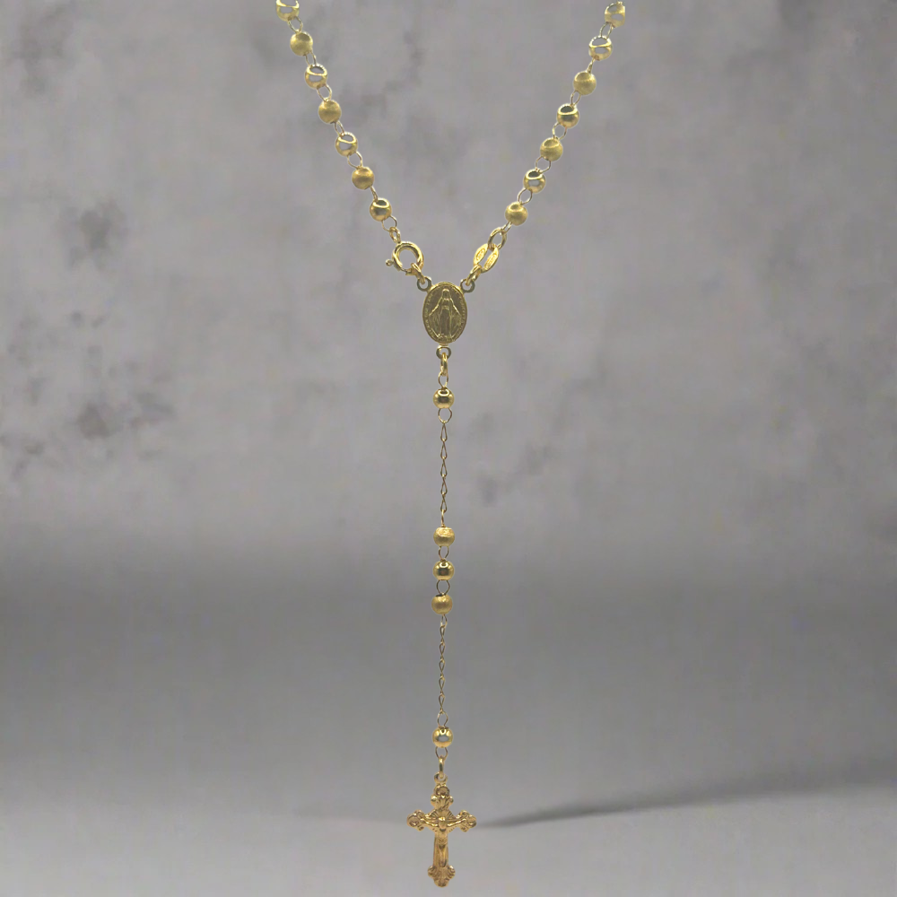 GOLDPATED ROZENKRUIS CHAIN - 925 ZILVER