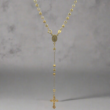 GOLDPATED ROZENKRUIS CHAIN - 925 ZILVER