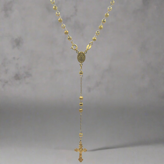 GOLDPATED ROZENKRUIS CHAIN - 925 ZILVER