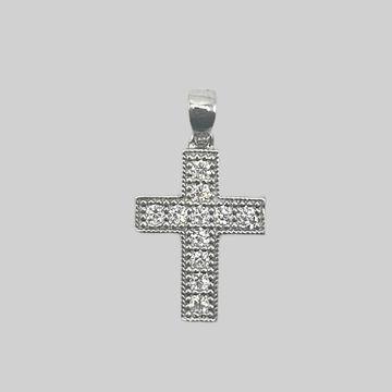 Zilveren baby kruis hanger - 925 zilver -