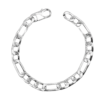ZILVEREN 7 MM FIGARO ARMBAND - 925 ZILVER -