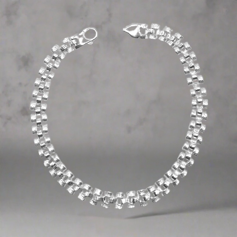 Zilveren schakel armbanden - 925 zilver -