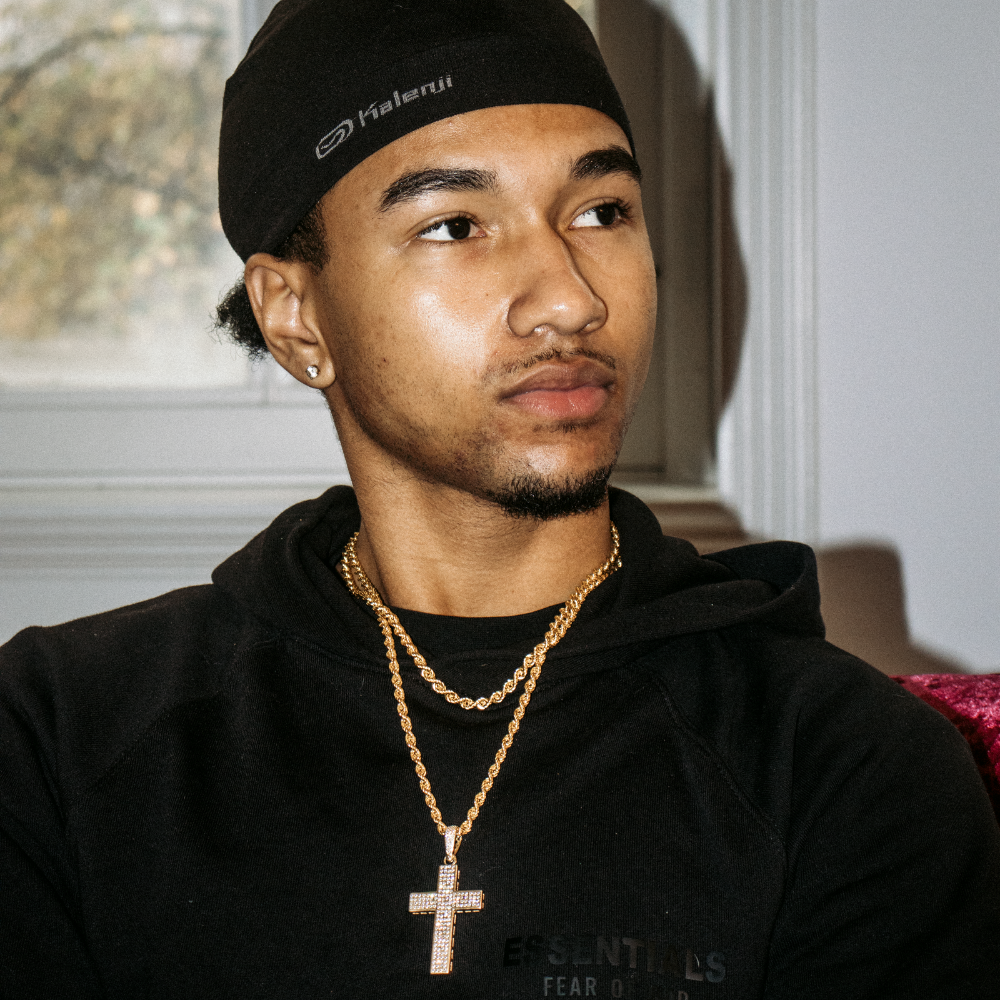 Zilveren goudkleurige kruis hanger - 925 zilver -