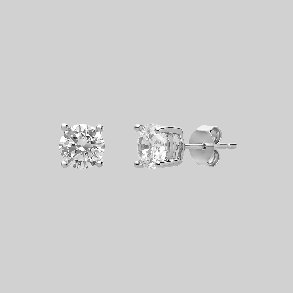 Zilveren zirkonia oorbellen - 925 zilver -