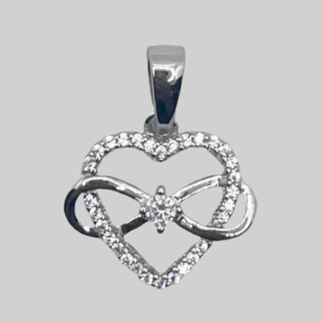 Silver infinity heart pendant