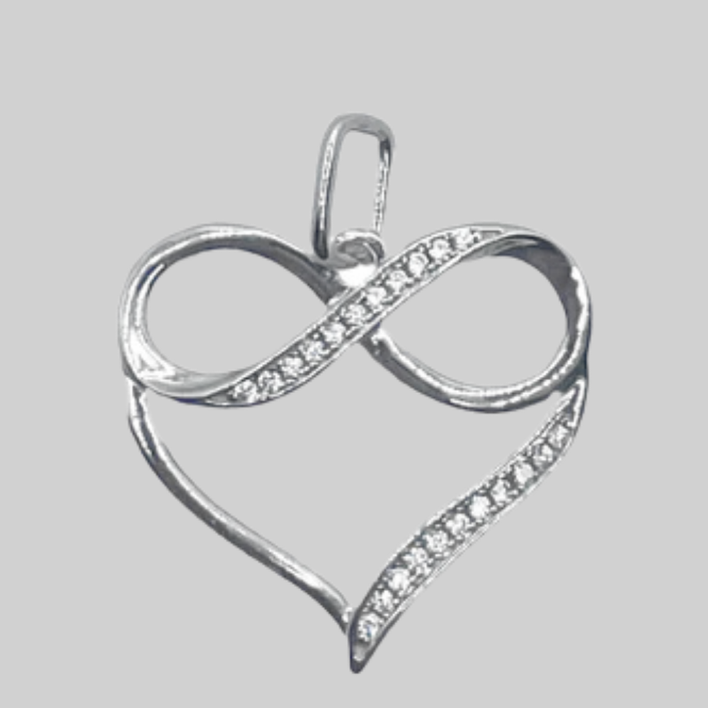 Zilveren hart hanger