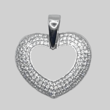 Zilveren hart open hanger