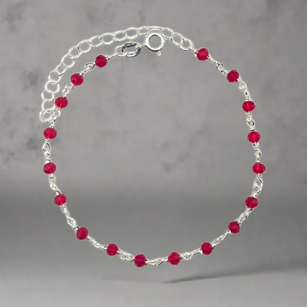 Kralen armband - 925 zilver -