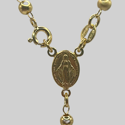 GOLDPATED ROZENKRUIS CHAIN - 925 ZILVER