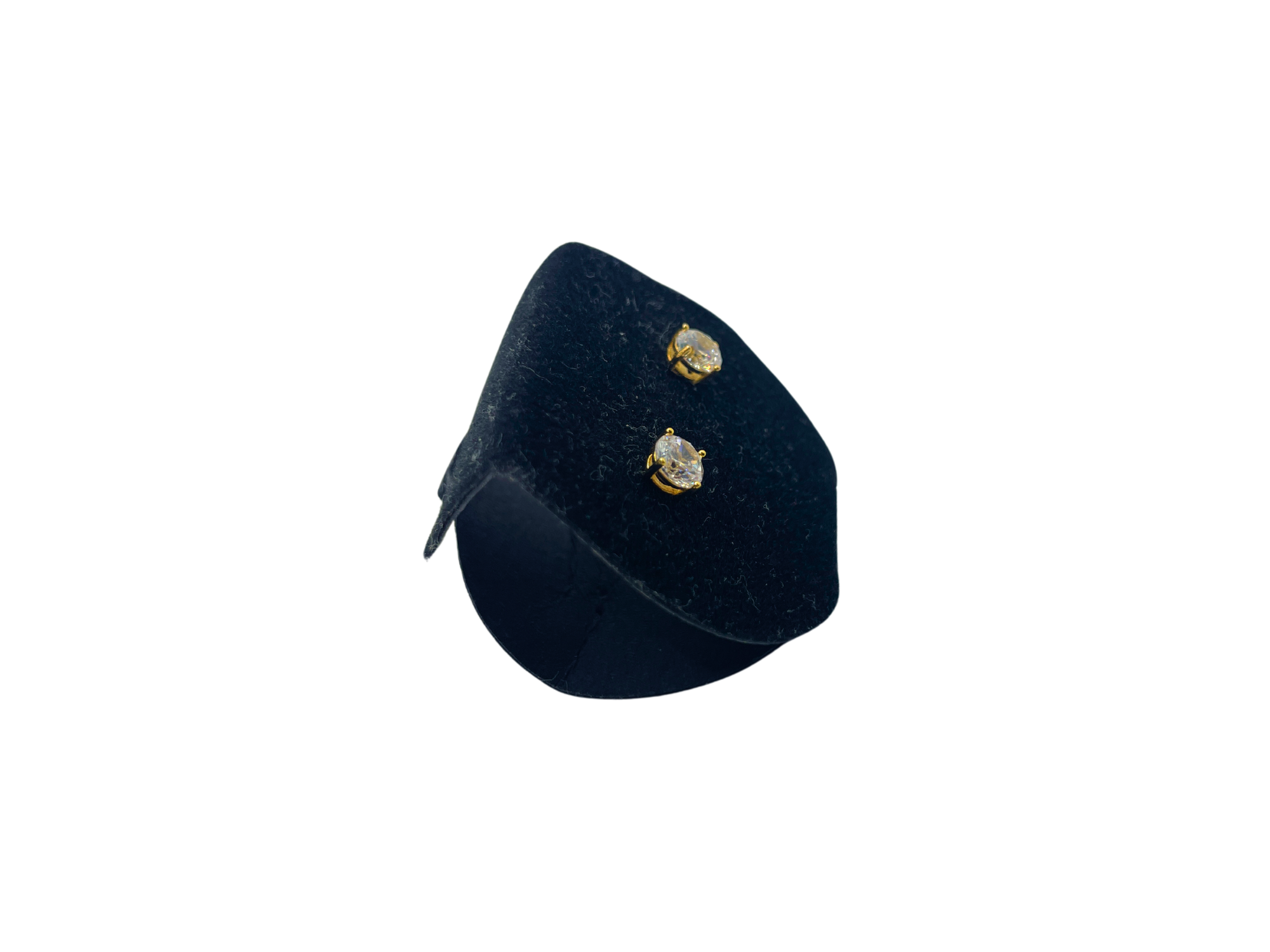 ZILVEREN GOLDPATED ZIRKONIA OORBELLEN - 925 ZILVER