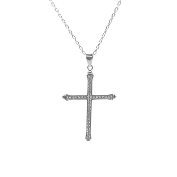 ICED OUT KRUIS KETTING L - 925 ZILVER -