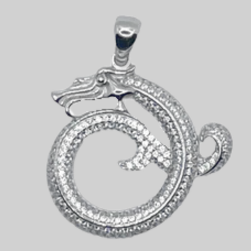 Zilveren draak hanger - 925 zilver -