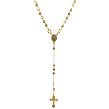 GOLDPATED ROZENKRUIS CHAIN - 925 ZILVER