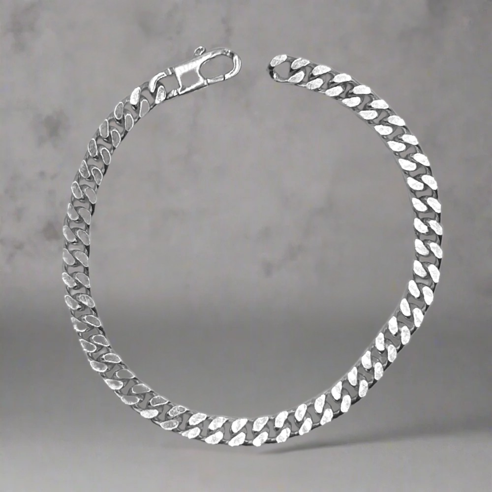 Zilveren schakel armband - 925 zilver -