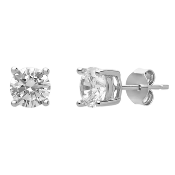 Zilveren zirkonia oorbellen - 925 zilver -