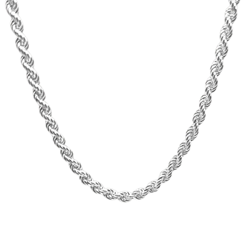 ZILVEREN 4 MM 'ROPE' KETTING - 925 ZILVER -