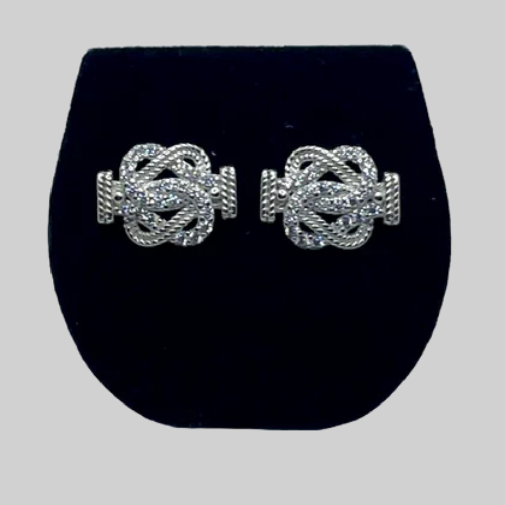 Zilveren mattenklopper oorbellen - 925 zilver -