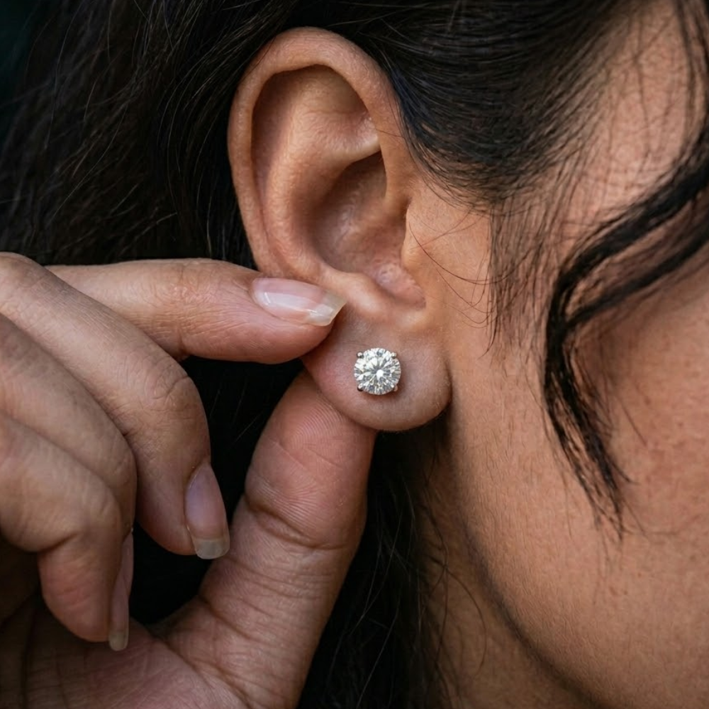 Zilveren zirkonia oorbellen - 925 zilver -
