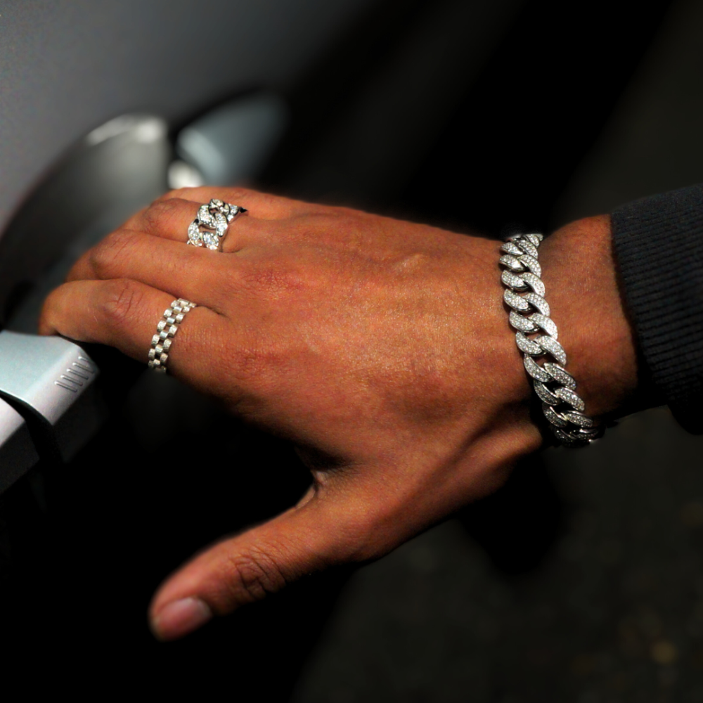 Silver cuban ring