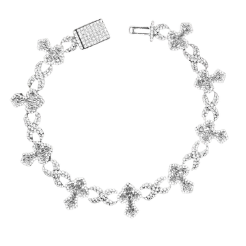 ICED OUT 'KRUIZEN' ARMBAND - 925 ZILVER -