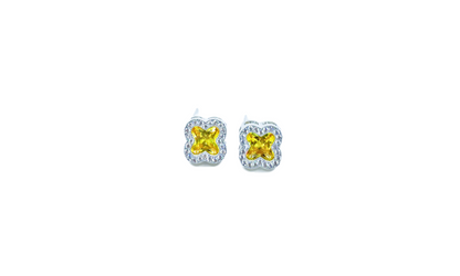 Stainless steel flower earrings