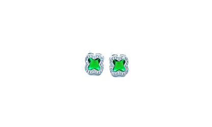 Stainless steel flower earrings