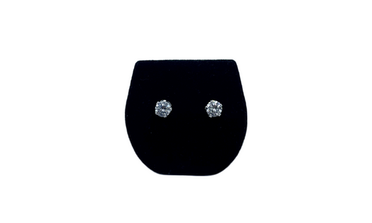 Silver zirconia earrings