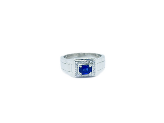 Silver crown ring