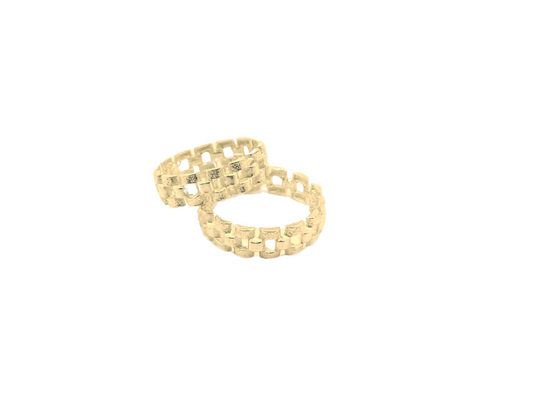 Bague schakel en or Zilveren