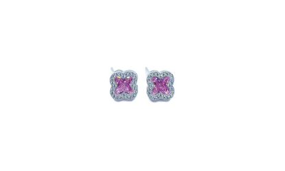 Stainless steel flower earrings