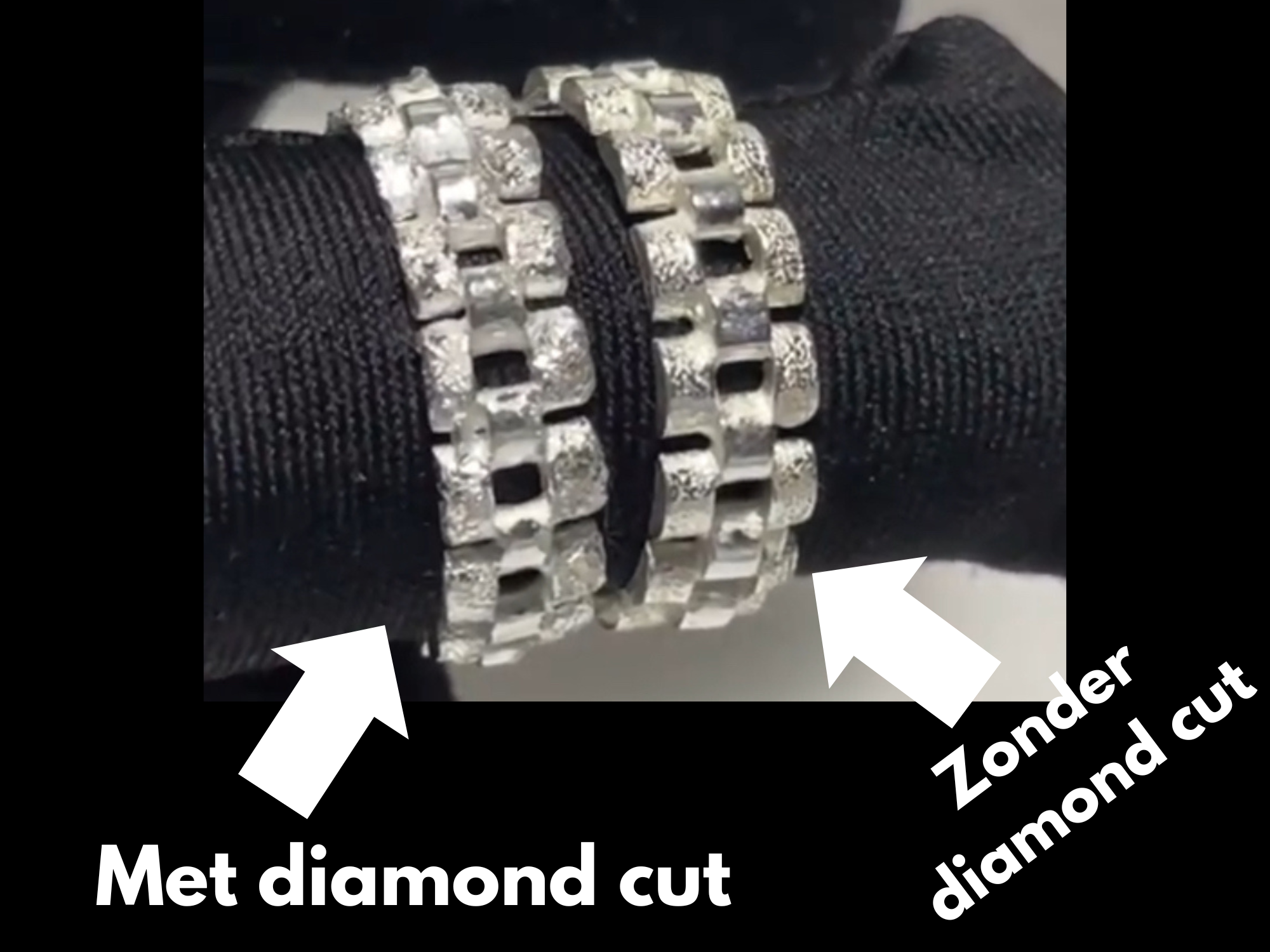 ZILVEREN 'SCHAKEL' RING - 925 ZILVER -