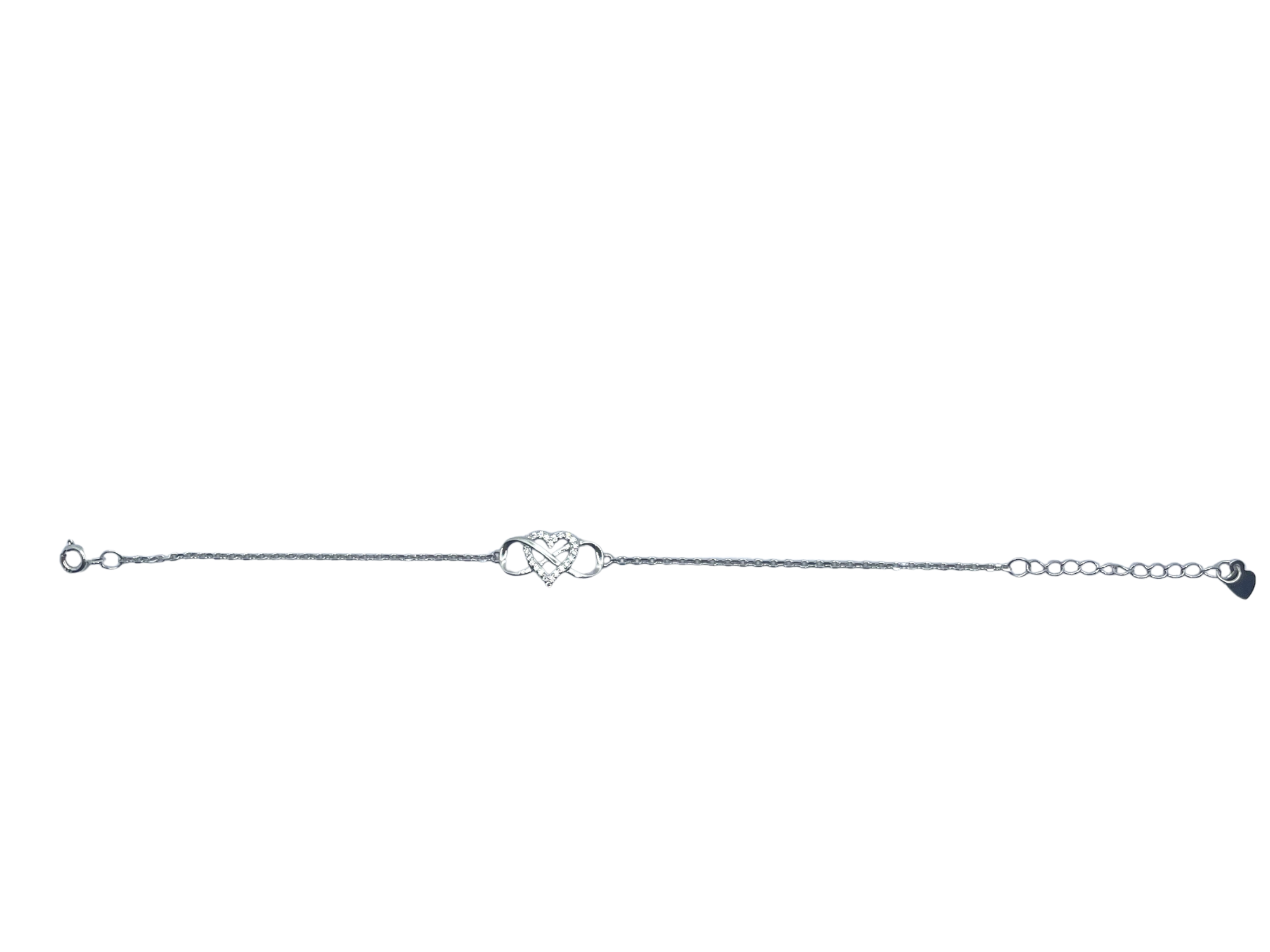 Silver hearts X infinite bracelet