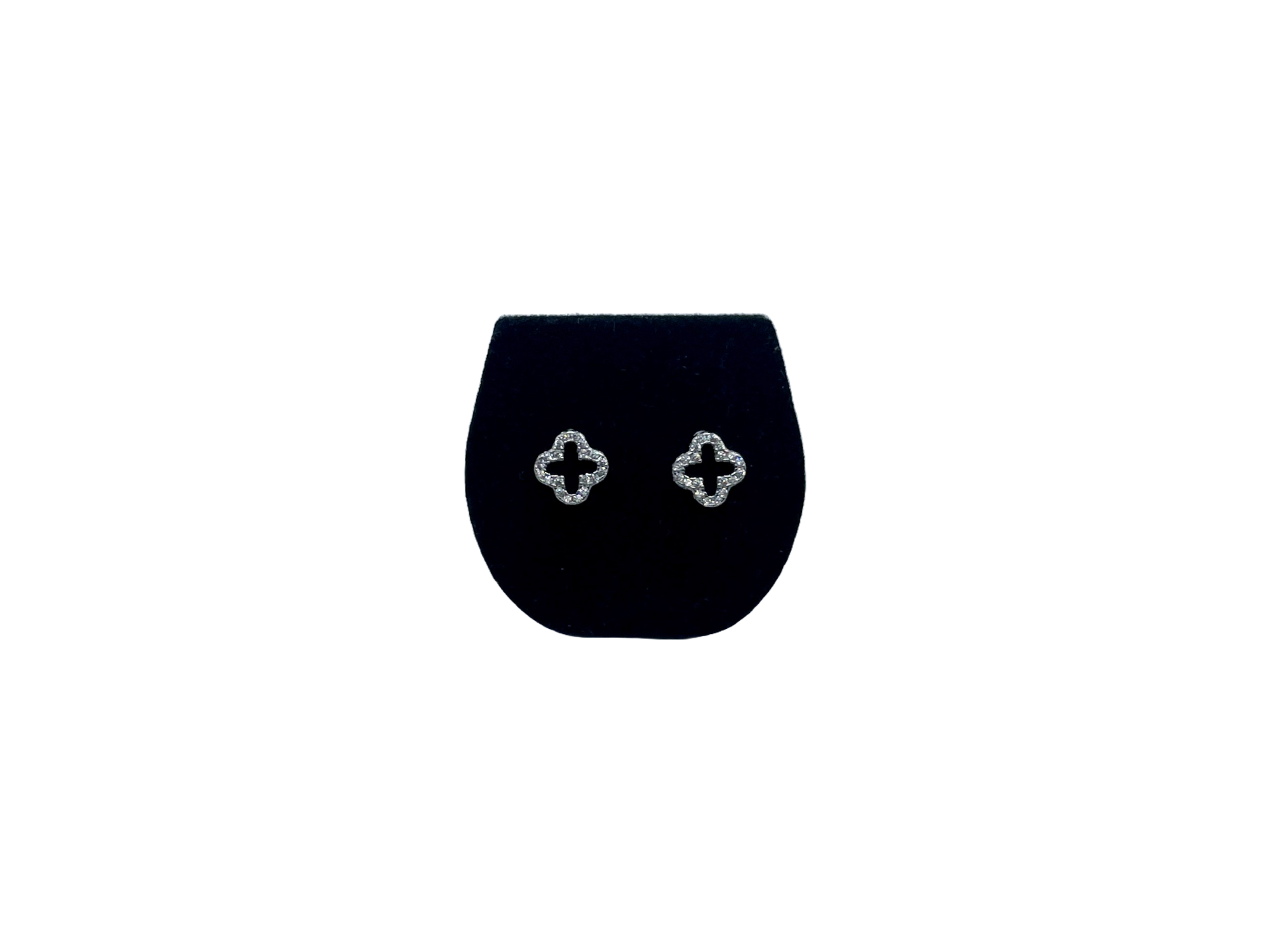 Silver clover earrings