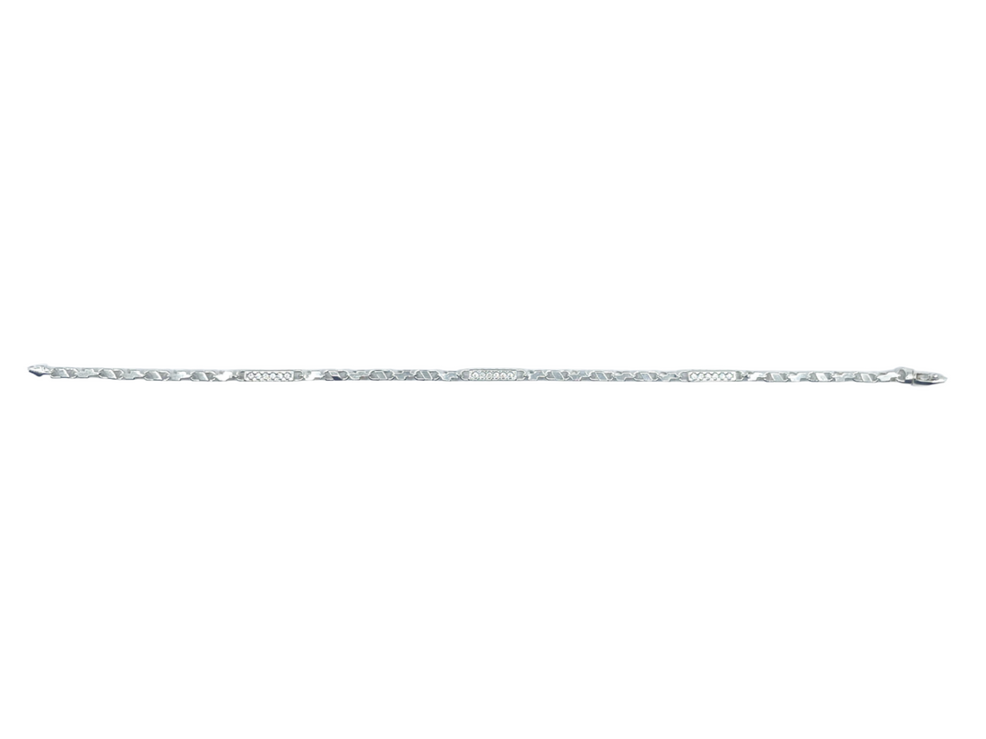 Zilveren link blokken armband - 925 zilver -
