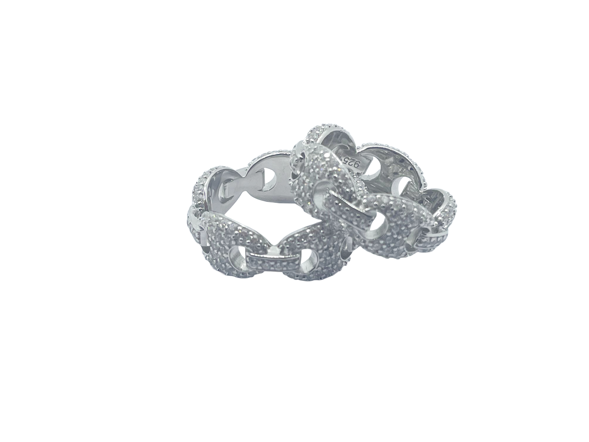 Silver link rings
