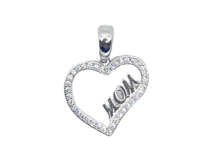 Silver Mom pendant