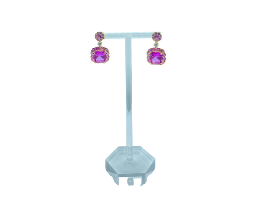 Silver goldplated princess earrings
